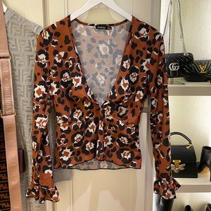 Cheetah print blouse
